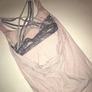 Lululemon open back tank with sports bra